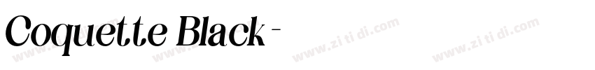 Coquette Black字体转换